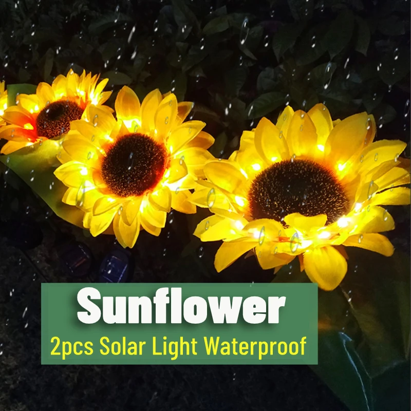 

Solar Waterproof Garden Solar Landscape Lights Solar Sunflower Light Energy Saving Eco-Friendly Solar Lawn Lamp Beautiful IP66