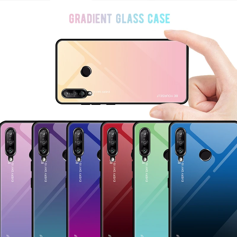 Градиент закаленное Стекло Honor 10i 10 9 Lite 20 Pro V20 8X9X8 S 8A 7A 7C крышка чехол s чехол для телефона для huawei Y6 Y7 Y9 Prime