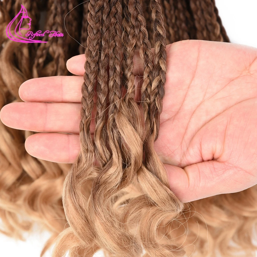 Рафинированный Уход за волосами богиня коробка Косы с крючком вьющиеся