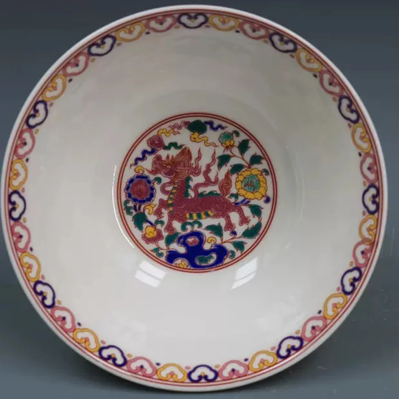 Фото Коллекция китайского фарфора Цзиндэчжэнь Famille Rose Unicorn Kylin Flower Bowl №5