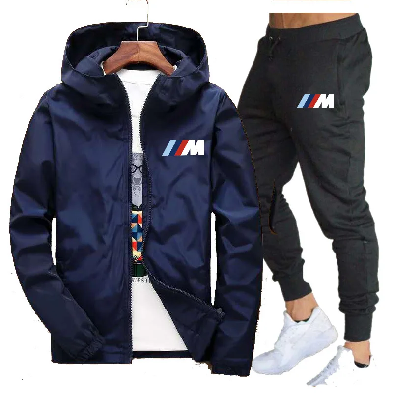 

New Brand Men's spring Autumn Sets Zipper Hoodie jacket+pants Two Pieces Casual Tracksuit Male Sportswear fashion Clothing Sweat