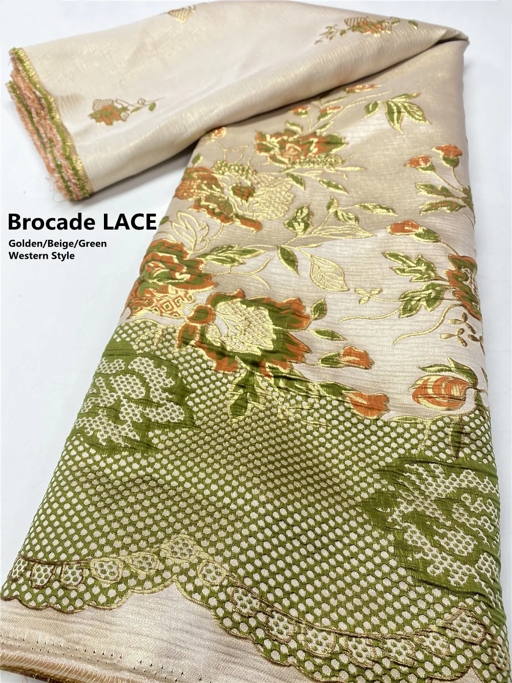 

NI.AI African Brocade Jacquard Lace Fabric African Net Mesh Cloth Nigerian Organza Material For Wedding/Party Dress NI.AI3822B