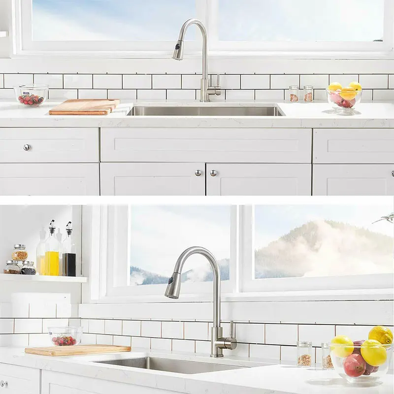 Kitchen Sink Faucet Pull Down Sprayer with 10 Inch Cover Mixer Tap for Home KSI999 | Faucets