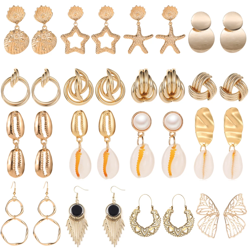 ZS трендовые корейские серьги капли для женщин и девушек золотая серьга