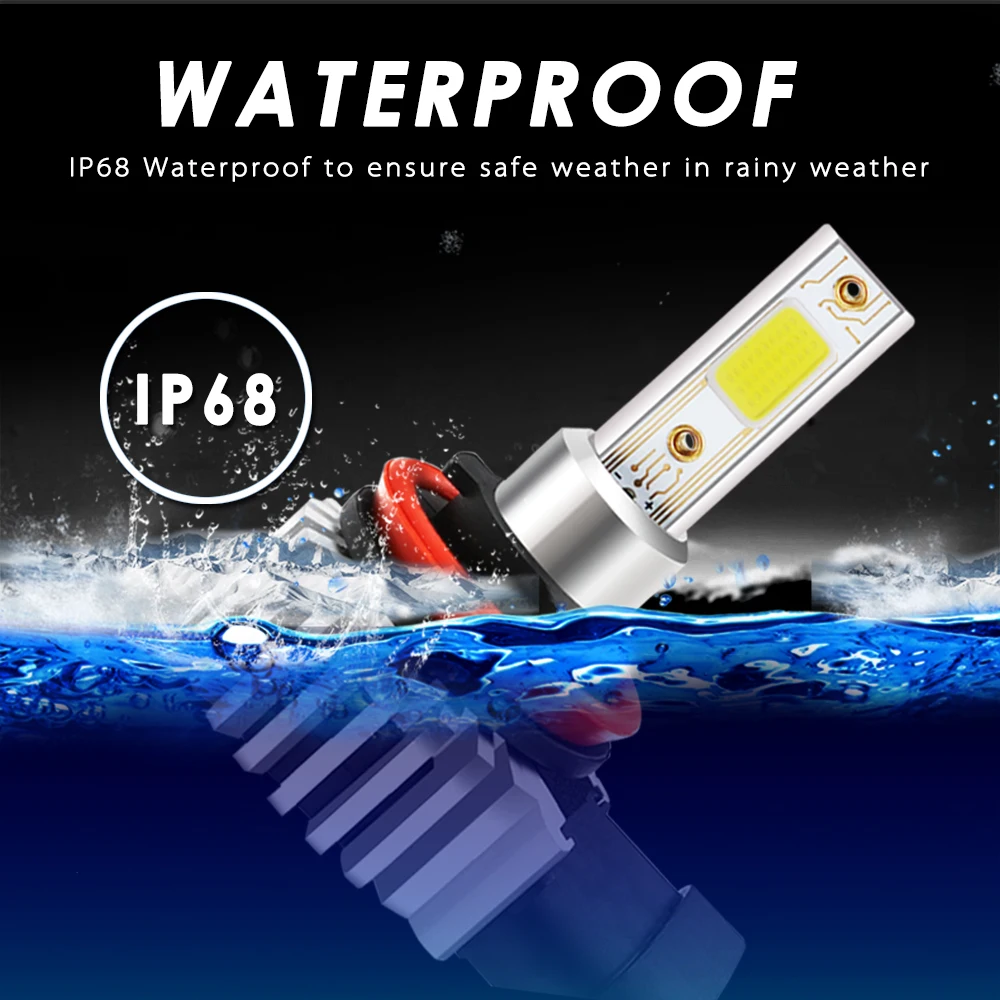 ASLENT H4 led H7 мини светодиод машины Противотуманные фары лампы Водонепроницаемый
