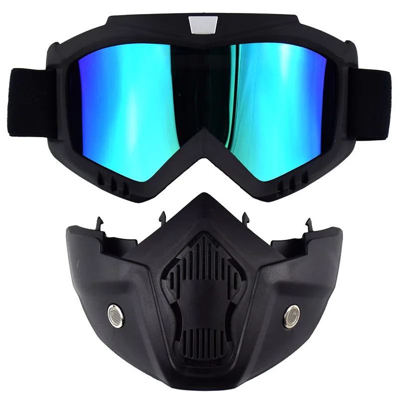 Мотоциклетные очки шлем Ретро съемные модульные для открытого лица катания на