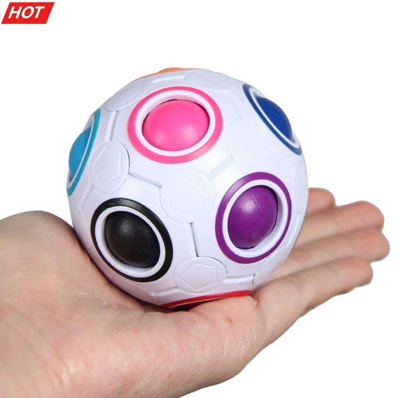 

Креативный магический куб мяч антистресс Радужный футбольный пазл Монтессори детские игрушки для детей игрушка для снятия стресса JY70