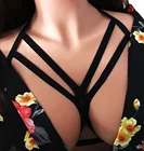 Женский ажурный бюстгальтер без косточек, укороченный топ-бюстье, модная женская экзотическая Пижама, Фетиш бондаж, сексуальное нижнее белье, топ, сексуальный бюстгальтер с ремешками