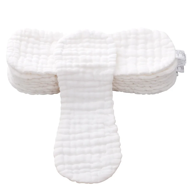 

10pcs12 layers Cotton Peanut Baby Nappy Liners Gauze Washable Newborn Cloth Soft Fitted Diapers Reusable Nappy Liners Dropship