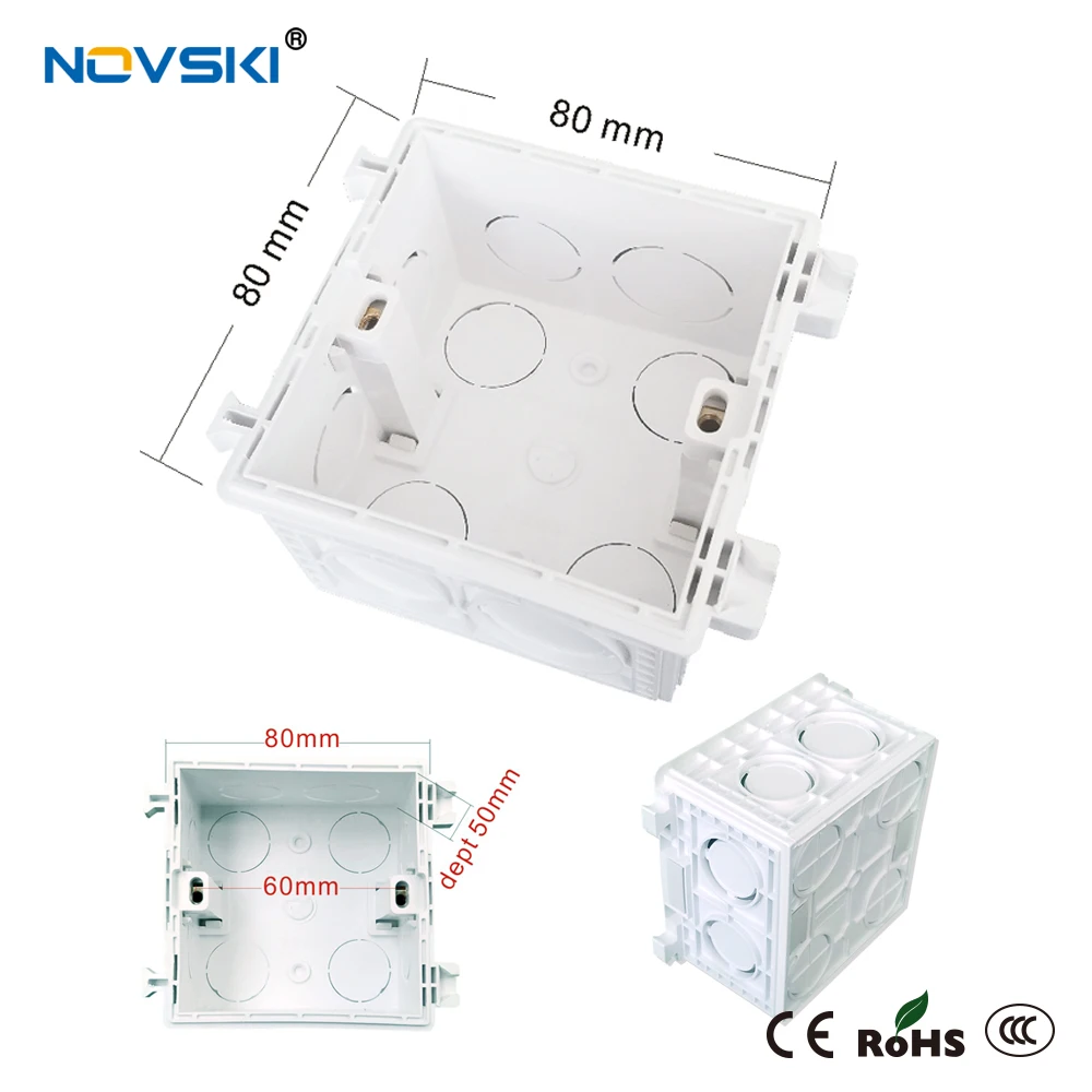 

NOVSKI USB German Electrical Socket 1 Gang 2 3 Way Power Switch, Crystal Tempered Glass Panel Grounded 16A Socket 86*172mm White