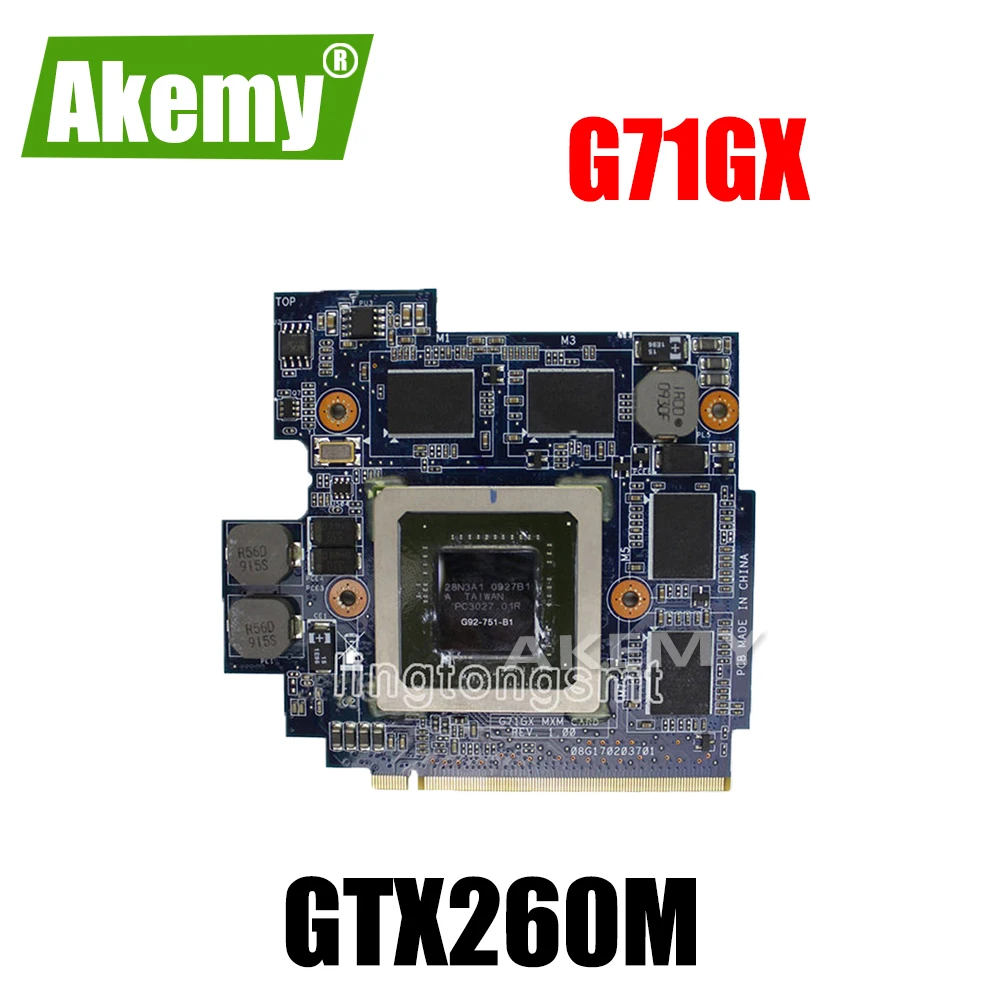 G71GX графическая карта GTX260M для For Asus G72GX G51VX G61GX G71G материнская плата ноутбука тест