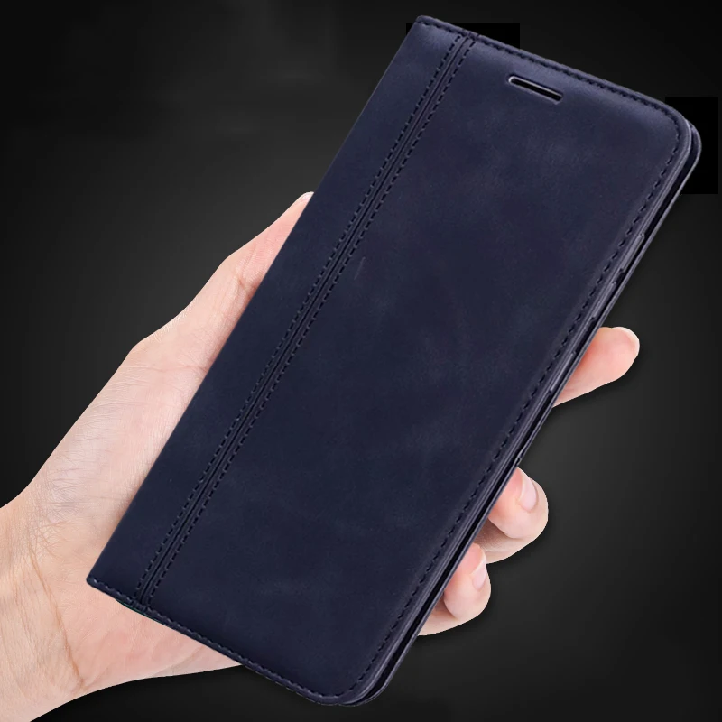 Кожаный чехол-бумажник с откидной крышкой для Xiaomi Mi 10 Lite чехол-книжка Redmi Note 7 8 9 Pro