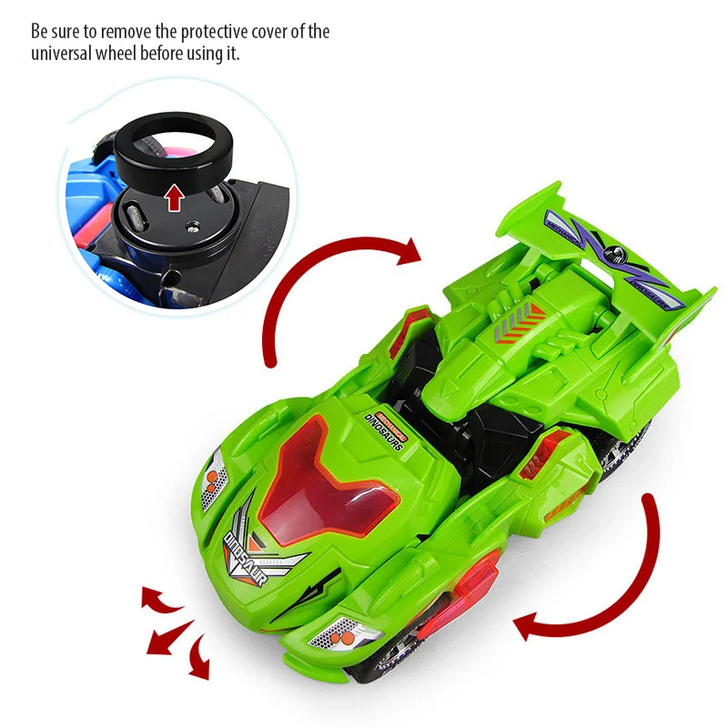 Деформирующийся светодиодный автомобиль детские игрушки-Динозавры игрушечные