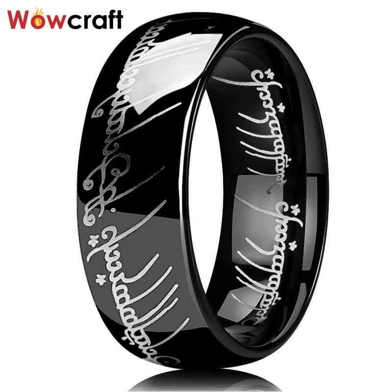 6/8mm Fashion Men's Tungsten Carbide Black&Gold&Rose Gold&Blue&Original Rings Couples Jewelry High Polished Comfort Fit