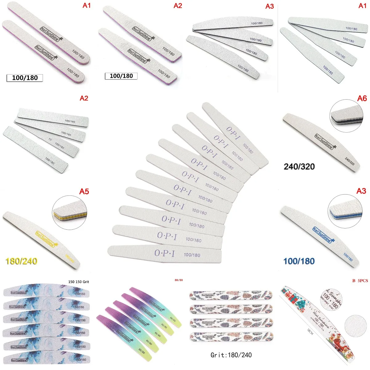 

1/3/5/10/25Pcs Washable Rainbow Professional Nail Files 80 100 150 180 240 Grit Replaceable Files Strong Sandpaper Nail Art Tool