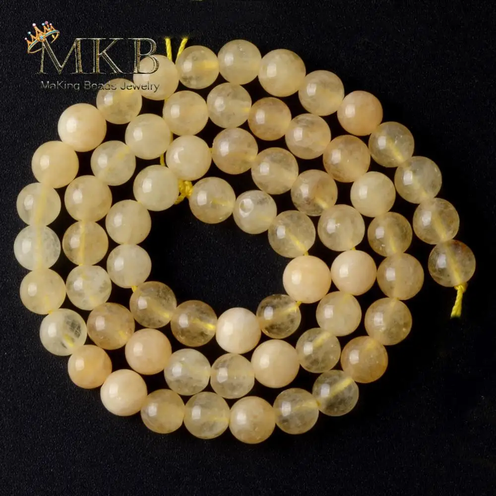 Круглые Бусины Из рутилированного кварца для изготовления ювелирных изделий 6/8/10