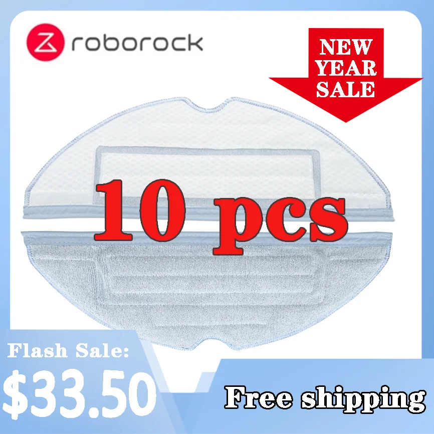 

10 PCS Mop Cloth For Original Roborock T7 T7plus S7 Robot Vacuum Cleaner Accessories