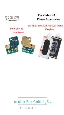 Ocolor для Cubot X19 USB плата USB вилка плата контроллера заряда для Cubot X19 сканер отпечатков пальцев сенсор гибкий кабель ремонт