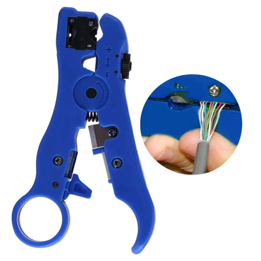 

Cable Stripper Wire Stripping Tool Multifunctional Adjustable Wire Nipper Universal Coaxial Cable Stripper For Flat Avoid Damage
