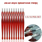 Mangogirl Мягкая красная для маникюра, для кутикулы, резиновая ручка rod, вилка для мертвой кожи, нож для пилинга, триммер, средство для удаления ногтей