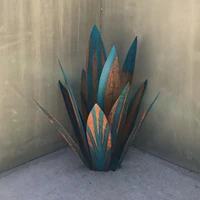 diy rustic iron blue tequila sculpture garden decor assembly simulation agave