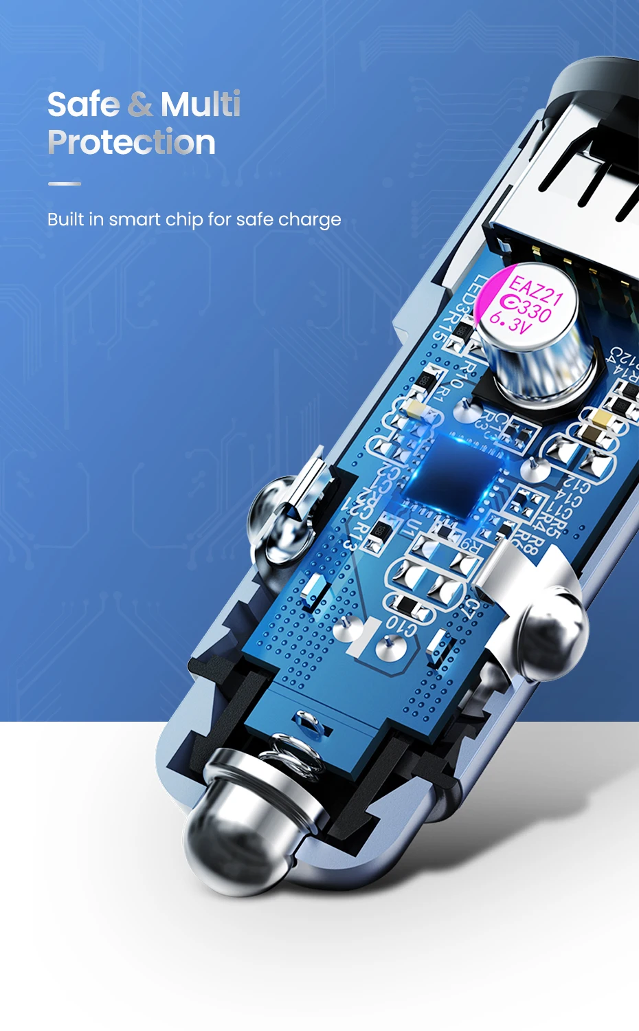 Ugreen 5V 3.6A металлическое двойное USB Автомобильное зарядное устройство для iPhone X 8 7 XS Xiaomi mi9 Samsung S8 S9 быстрое универсальное автомобильное зарядное устройство для мобильного телефона