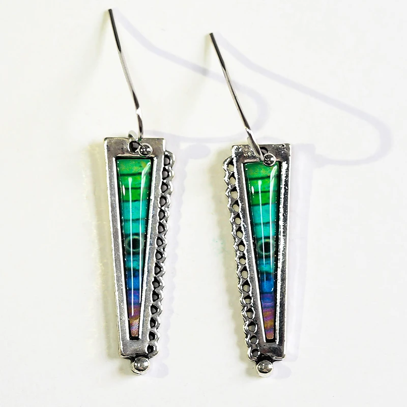 Длинные красочные серьги в стиле бохо с кристаллами для женщин металлические