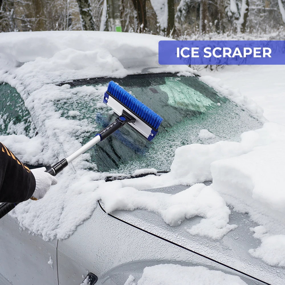 4-в-1 выдвижной снег лопата лед скребок для автомобиля Стекло щетка очистки снега