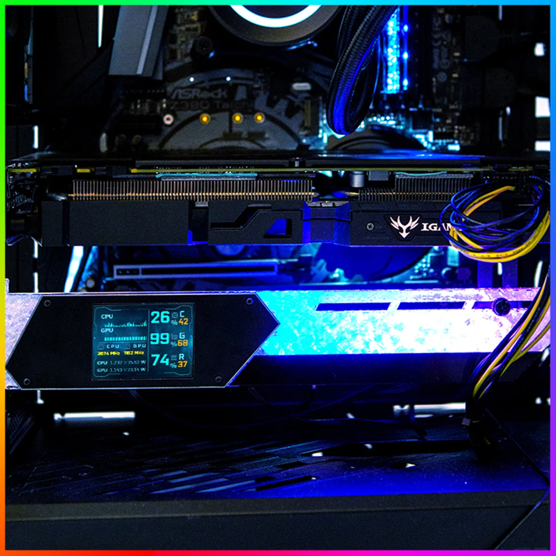 1 шт 5V 3 Pin коробка передач с Графика держатель для карт Красочные RGB GPU Поддержка