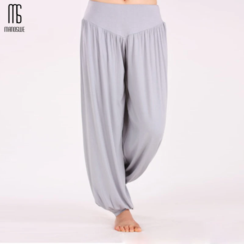 Manoswe 4 цвета женские штаны для танцев фитнеса свободные йоги спортивные