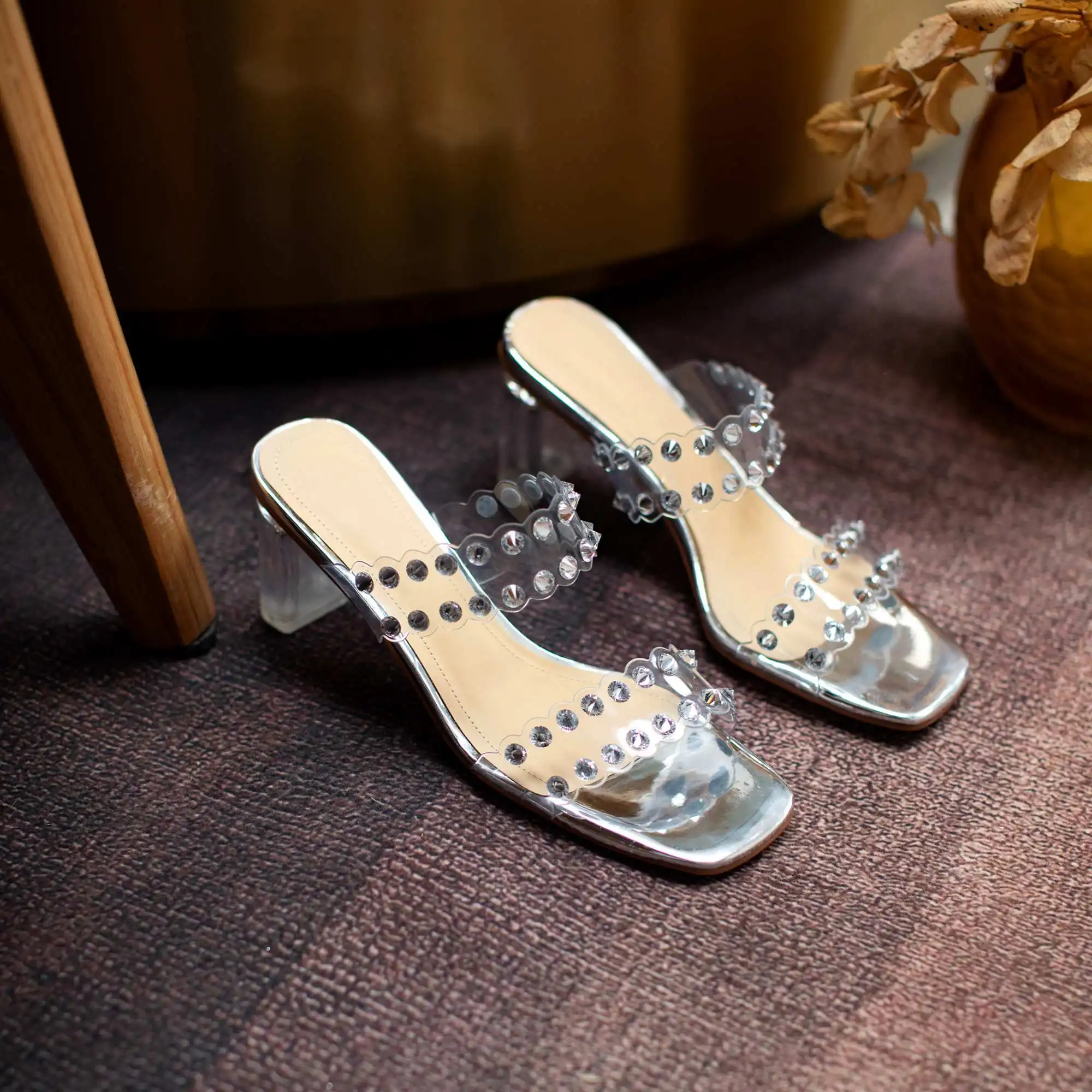 

lenkisen hot summer new arrival peep toe high heels young lady high fashion diamond jelly shoes daily wear sandals women L55