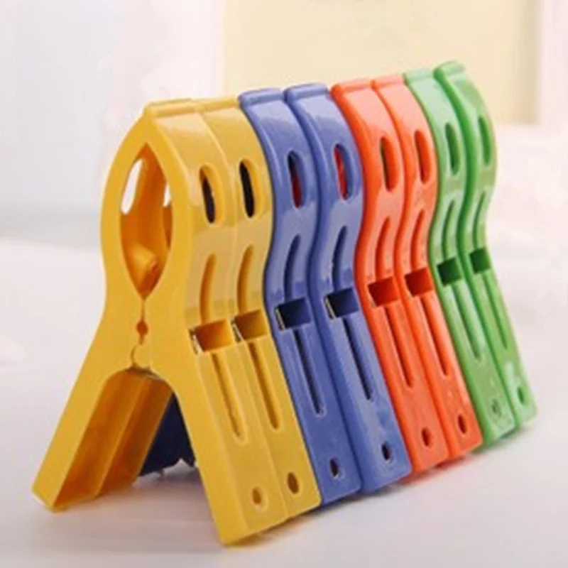 

8PCS Powerful Plastic Clothes Pegs Hangers Clothespins Towels Hanging Pegs Food Bag Sealing Clip Laundry Storage Organizer