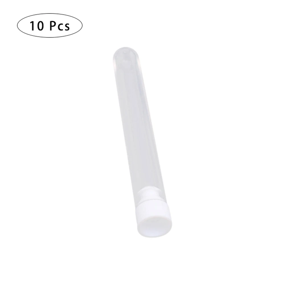 10 шт. 12x100 мм лабораторная прозрачная пластиковая пробирка круглая трубка флакон