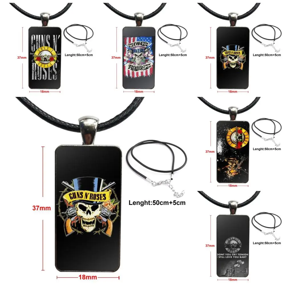 Пистолеты N' Roses модные Стекло ожерелье с кабошоном Для женщин утверждающий