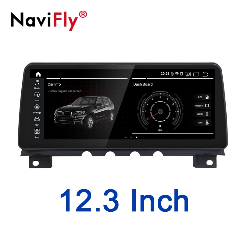 NaviFly синий антибликовый экран Android 10 0 Carplay + Автомобильный мультимедийный плеер