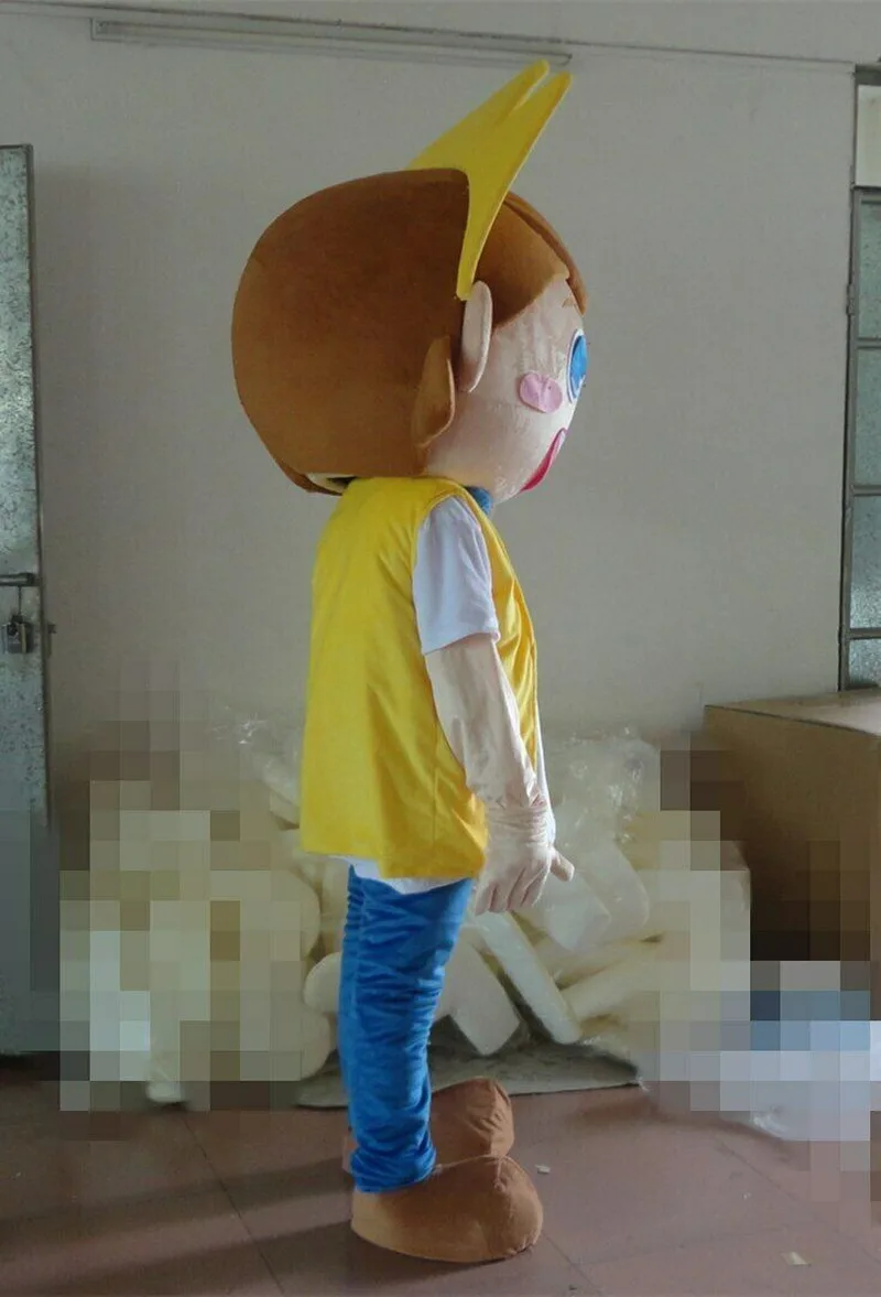 

Halloween Yellow Lad Boy Mascot Costume Suits Cosplay Party Game Dress Outfits Clothing Advertising Promotion Carnival Adults