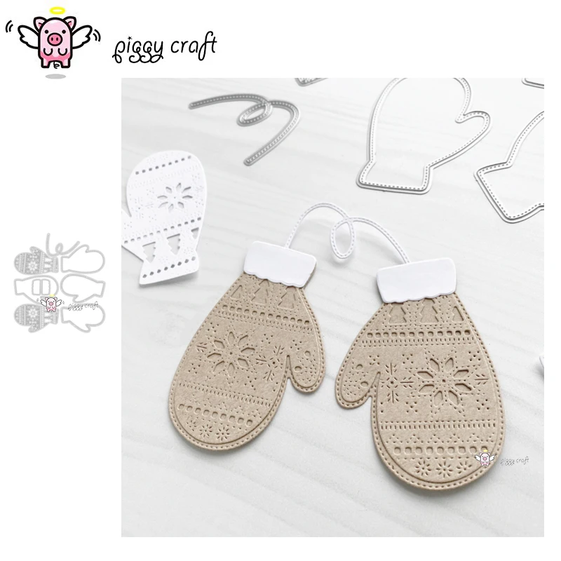 

Piggy Craft metal cutting dies cut die mold New Christmas gloves Scrapbook paper craft knife mould blade punch stencils dies
