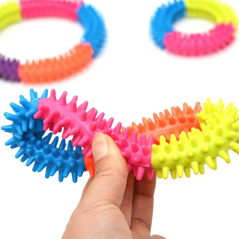 Резиновое кольцо с шипами игрушка для укуса собак устойчивый к укусам игрушечный