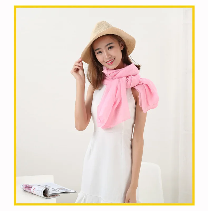 Новинка 2018 женский теплый длинный шарф карамельных цветов мягкая хлопковая