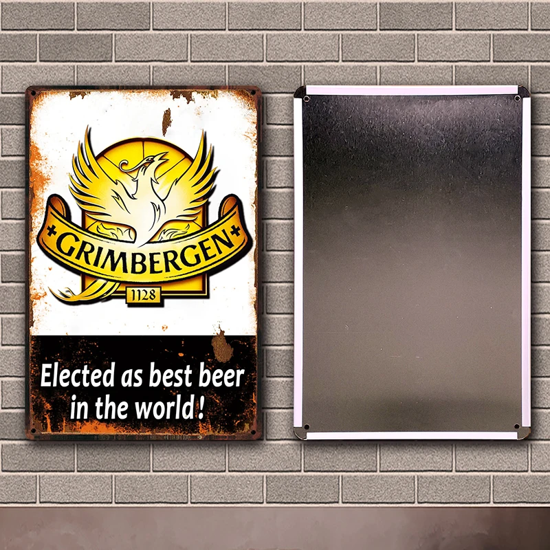 [Kelly66] бельгийского пива Grimbergen ла CHouffe дювель Hertog Jan Chimay Оловянная металлическая