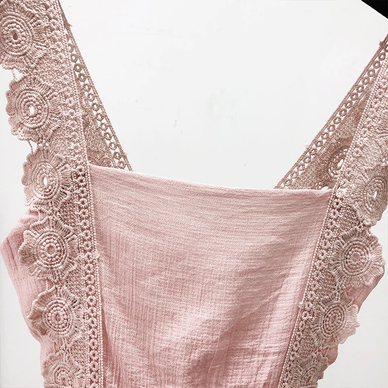 Fitaylor новинка 2021 женское кружевное платье на бретелях без бретелек с высокой