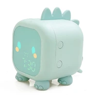 cute rabbit shape digital alarm clock with led sound night light function portable table wall clocks for bedroom children gift