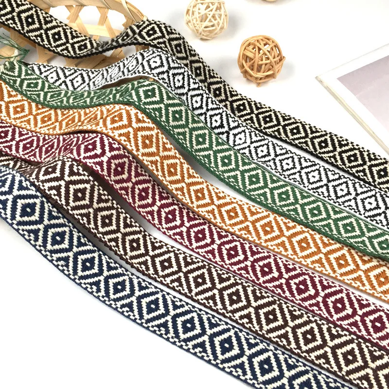 

1inch 25mm 5yards/lot Grid Tiny Design Cosy and Soft Geometry Woven Jacquard Ribbon