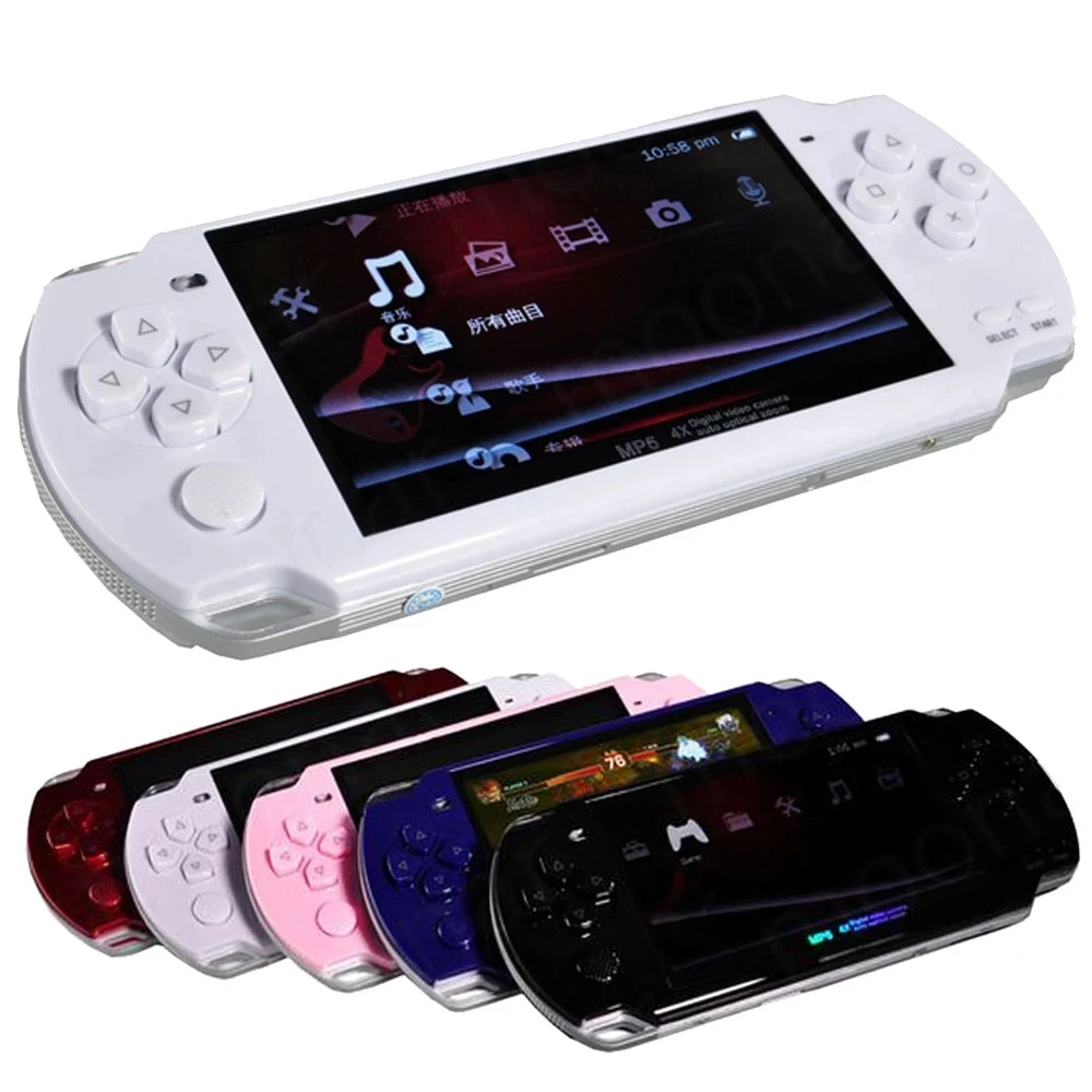 FREE Built-in 5000 games 8GB 4.3 Inch PMP Handheld Game Player MP3 MP4 MP5 Video FM Camera Portable Console kids | Электроника