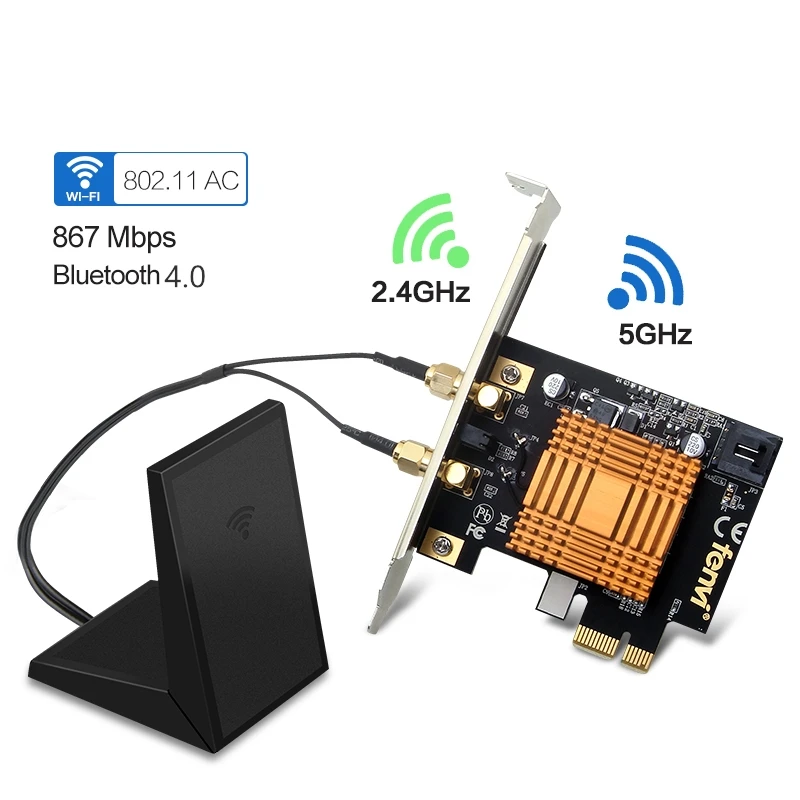 1200 Мбит/с двухдиапазонный беспроводной 802.11ac 2 4G/5 ГГц Настольный PCI Express E 1X Wlan Wifi