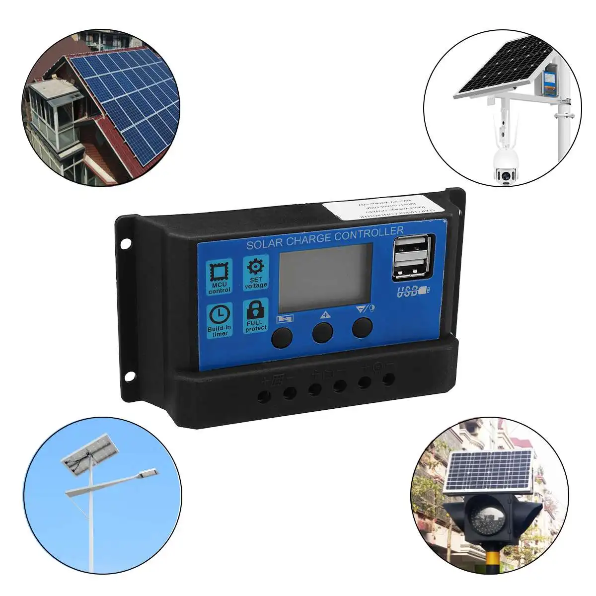 500w solar power system solar panel kit battery charger 100a solar charge controller home grid camp phone pwm free global shipping