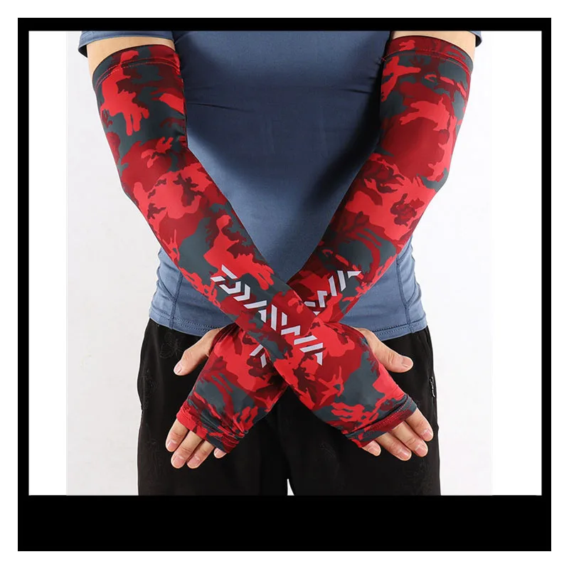 

Summer Fishing Arm Sleeves UV Sun Protection Fly Fishing Running Cycling Driving Ice Cooling Fingerless Glove Arm Warmers Cover
