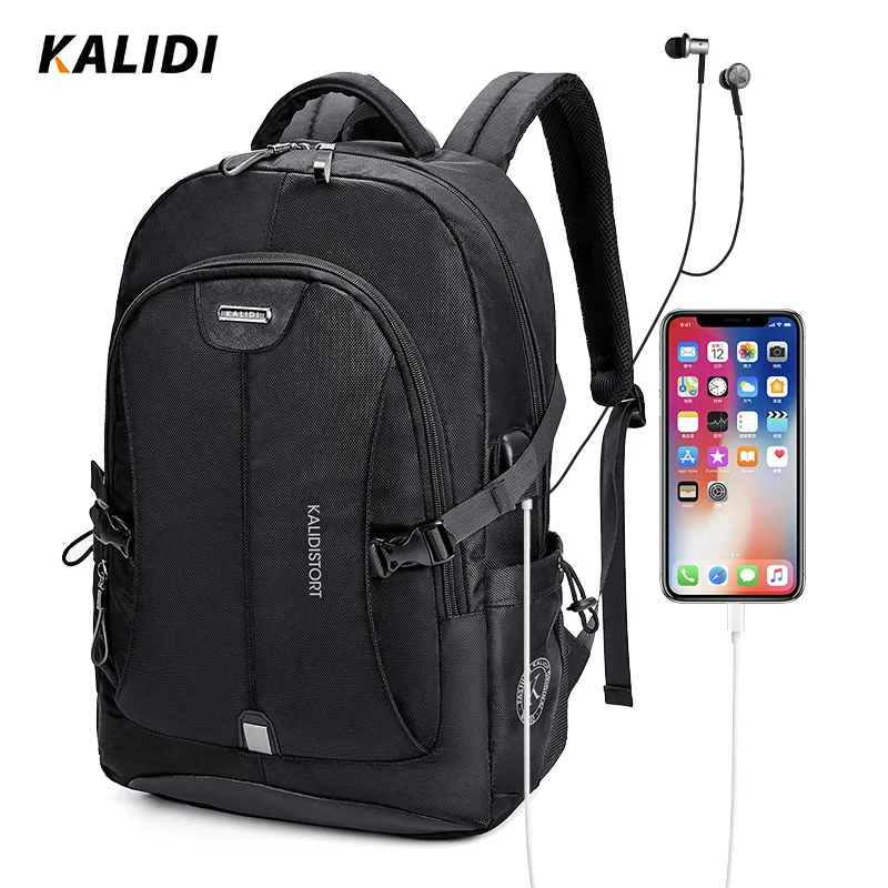 Сумка для ноутбука KALIDI водонепроницаемая сумка с USB зарядкой 15 6 дюйма модная
