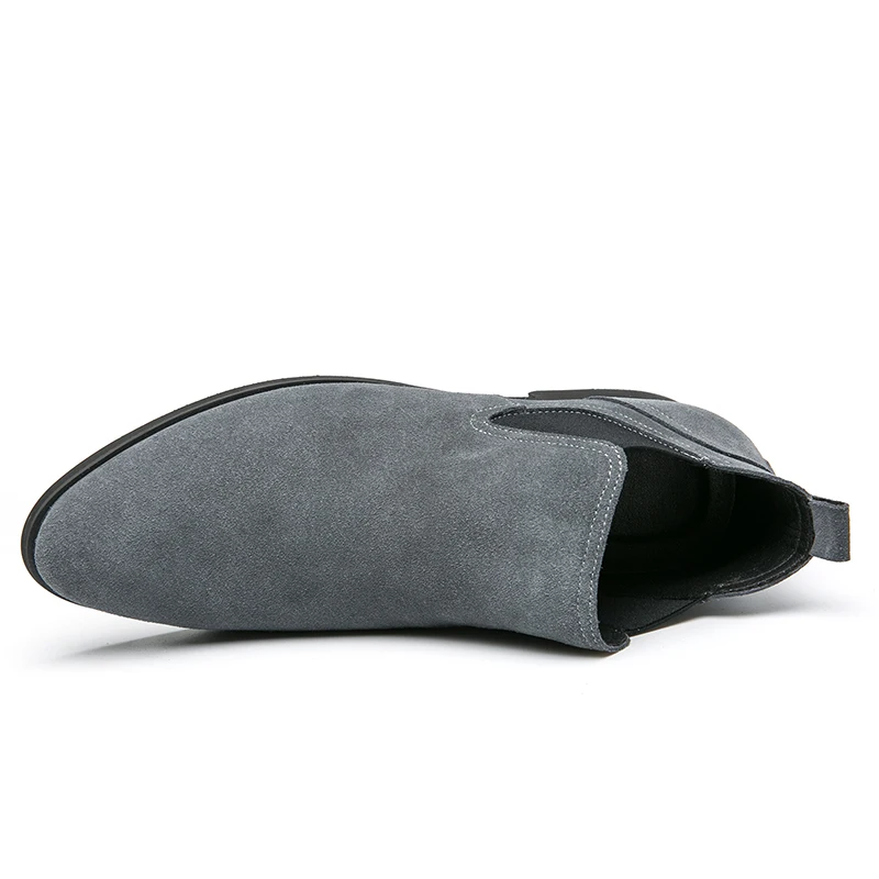 Новинка 2021 года Мужские ботинки Модная обувь Ботильоны из коровьей замши в