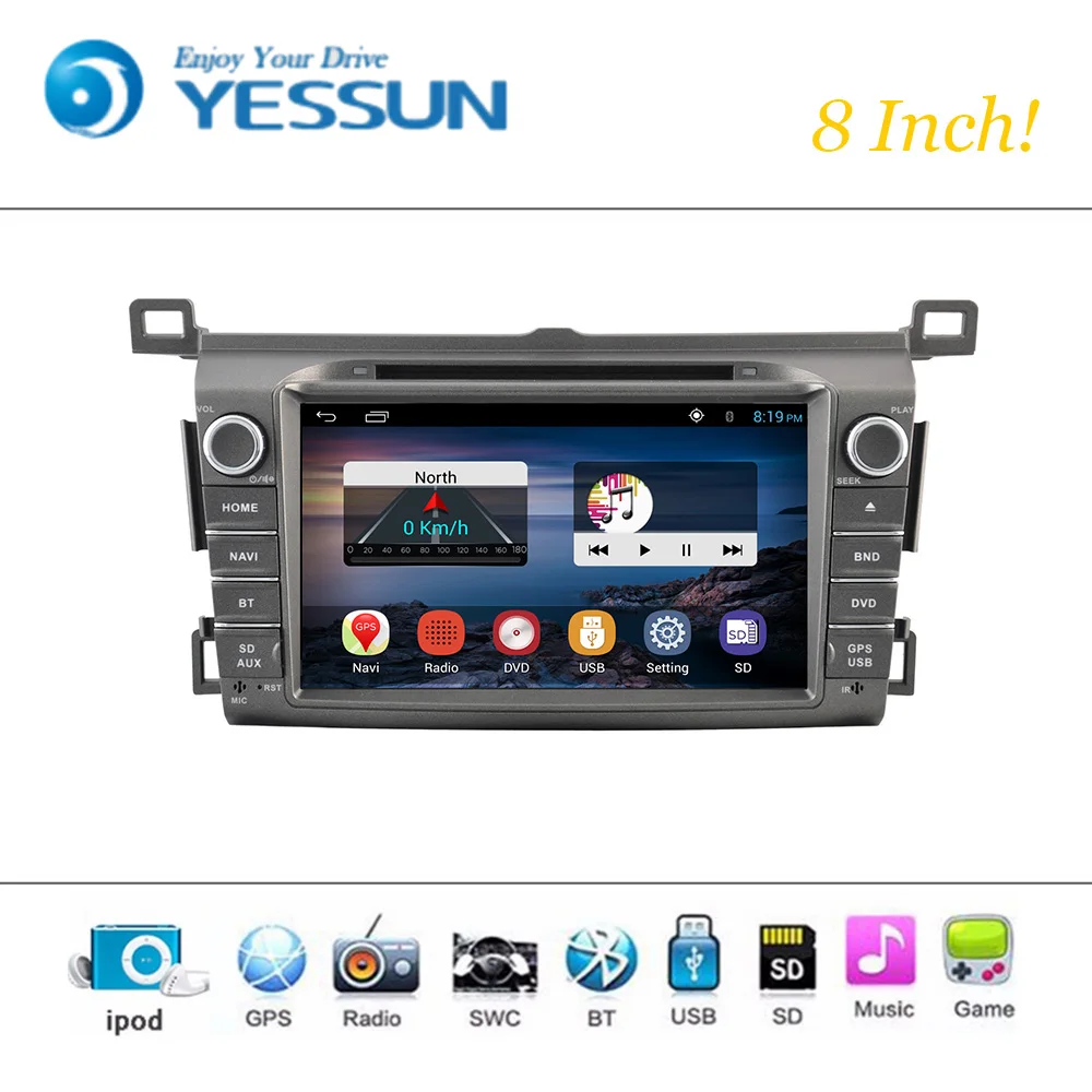 Автомобильный DVD плеер Android Wince система для Toyota Rav4 2013 2014 Авто Радио Стерео GPS
